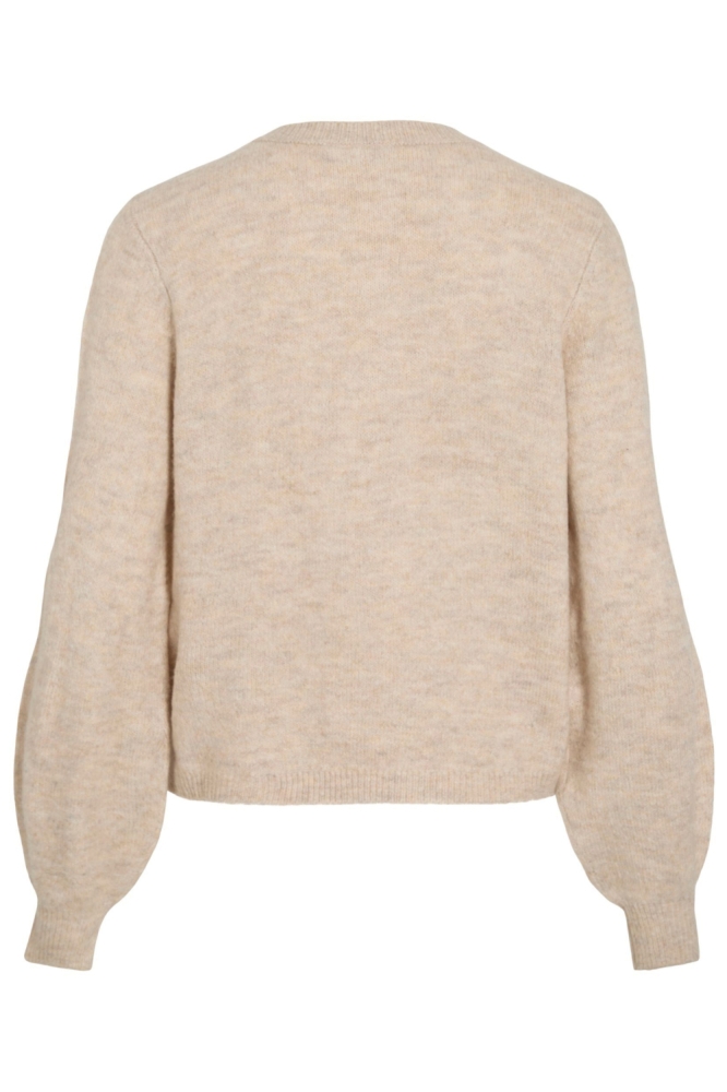 Vila beige dames vest | Achteraanzicht