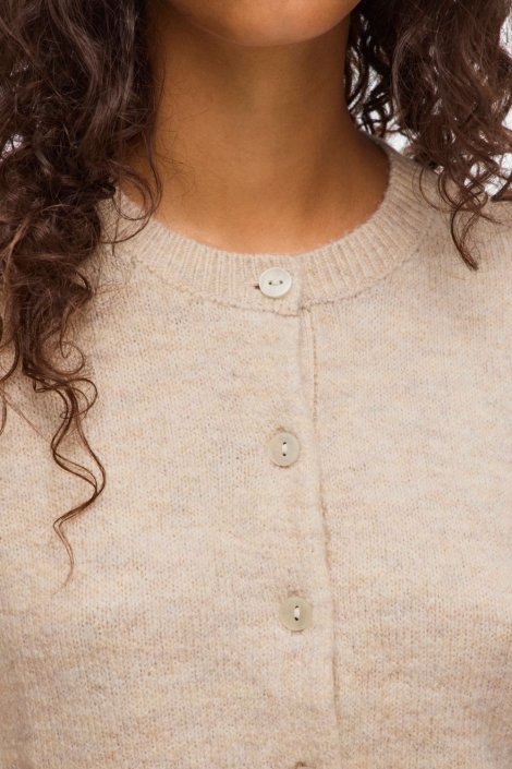 Vila beige dames vest | Close up