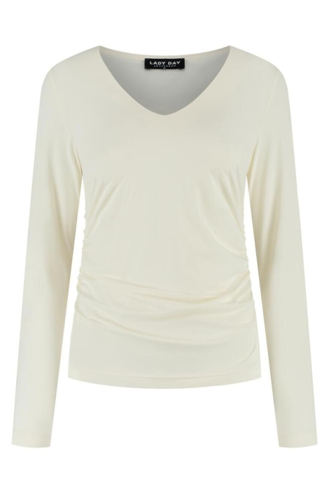 Lady Day ecru dames t-shirt | Vooraanzicht
