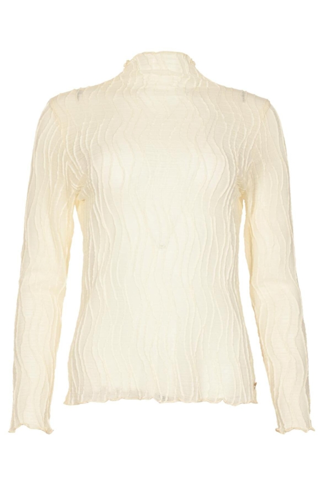 Maicazz ecru dames t-shirt | Vooraanzicht