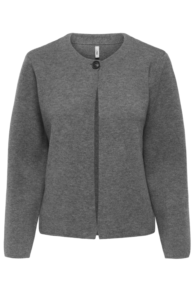 Only grijze dames vest | Vooraanzicht