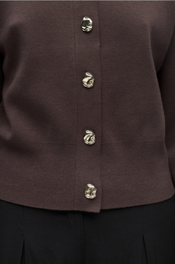 Object bruine dames vest | Kleurstaal