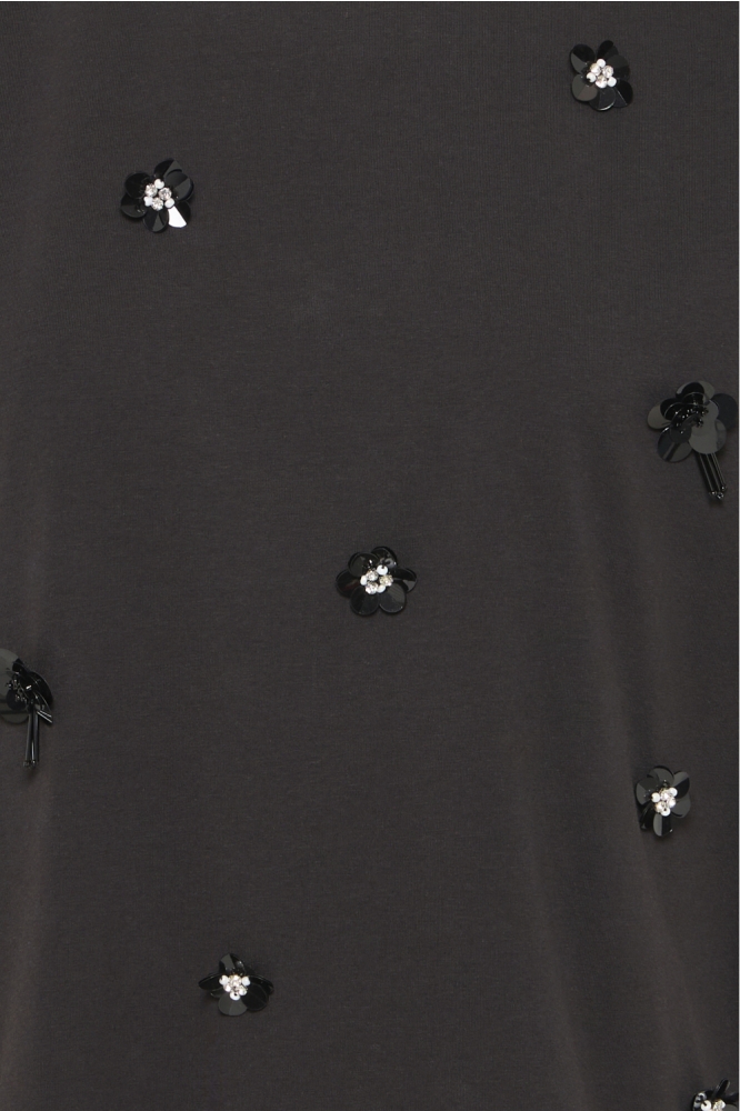 Ichi zwarte dames t-shirt | Close up