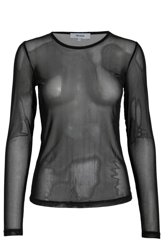 Minus zwarte dames t-shirt | Vooraanzicht