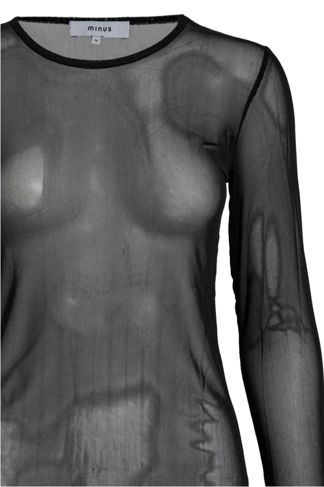 Minus zwarte dames t-shirt | Close up