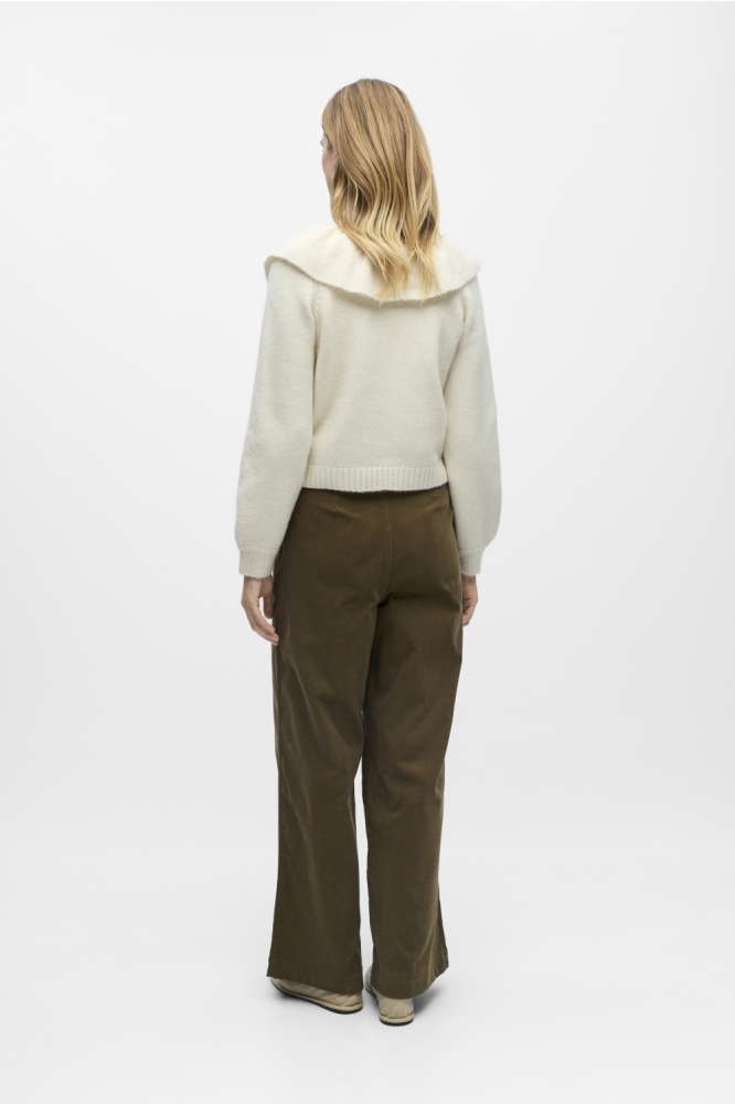 Object ecru dames vest | Model achteraanzicht