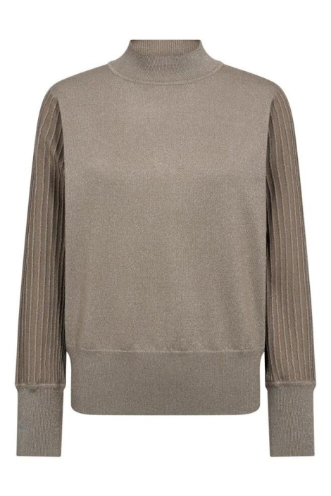 Freequent taupe dames trui | Vooraanzicht
