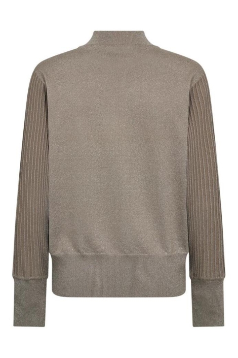 Freequent taupe dames trui | Achteraanzicht