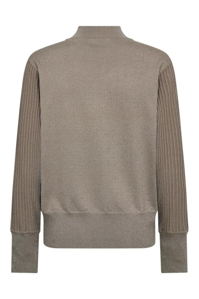 Freequent taupe dames trui | Achteraanzicht