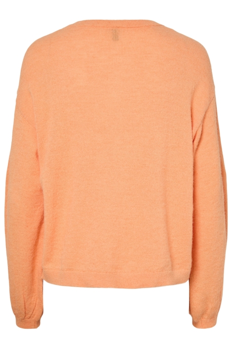 Pieces oranje dames vest | Achteraanzicht