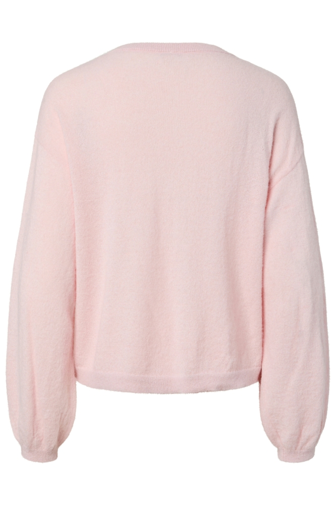 Pieces roze dames vest | Achteraanzicht