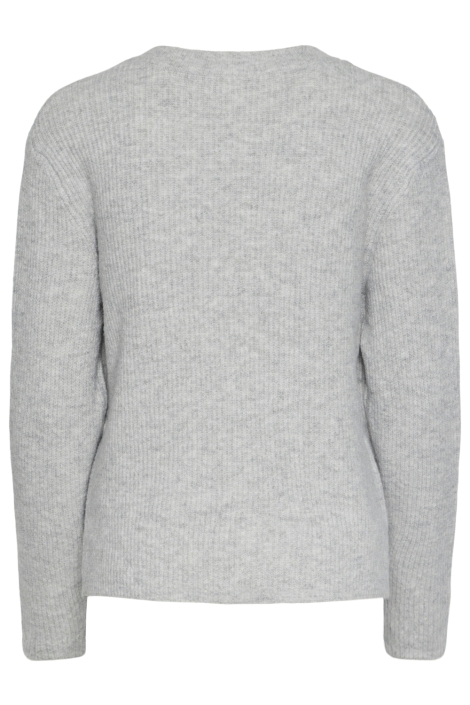 Pieces grijze dames vest | Achteraanzicht