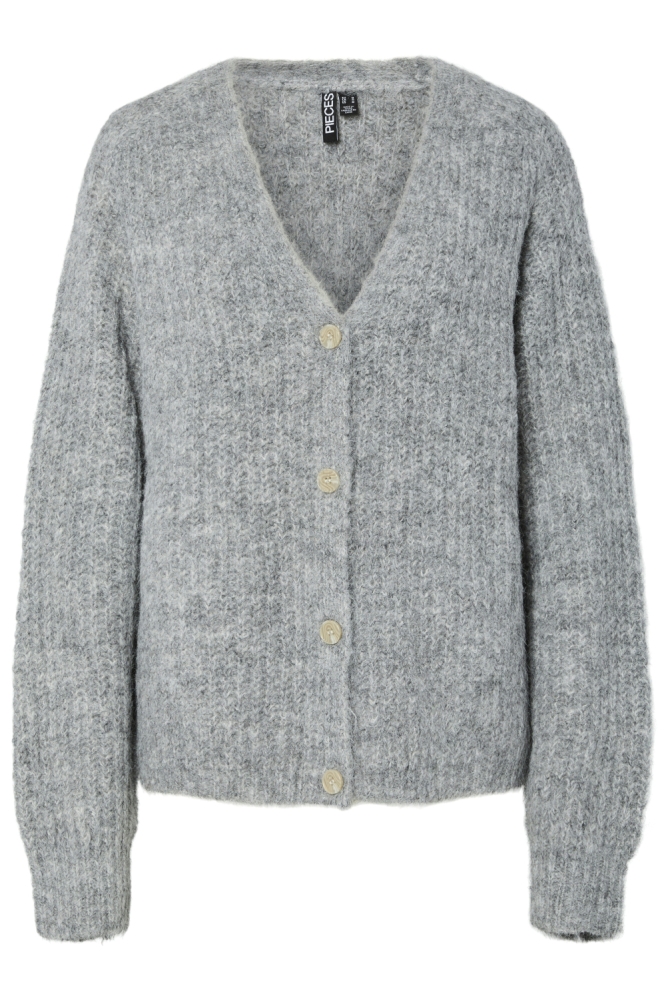 Pieces grijze dames vest | Vooraanzicht