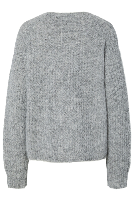 Pieces grijze dames vest | Achteraanzicht