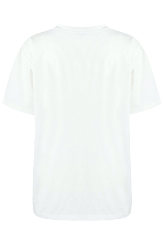 Fluresk witte dames t-shirt | Achteraanzicht