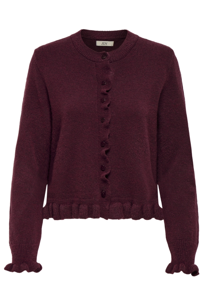 Jacqueline de Yong bordeaux dames vest | Vooraanzicht