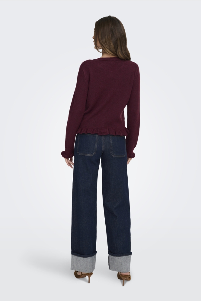 Jacqueline de Yong bordeaux dames vest | Model