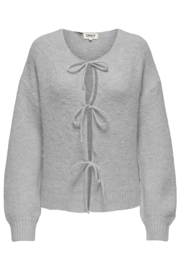 Only Vest ONLMAGGIE LIFE LS TIE CARDIGAN CC K 15352698 Light Grey Melange