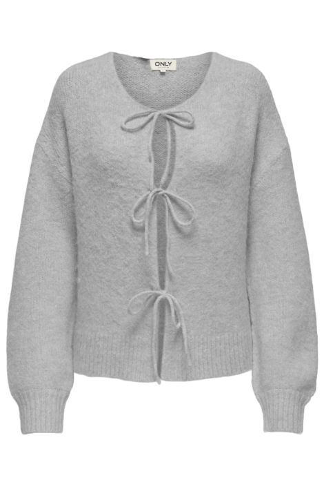 Only grijze dames vest | Vooraanzicht