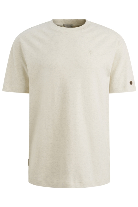 Cast Iron beige heren t-shirt | Vooraanzicht