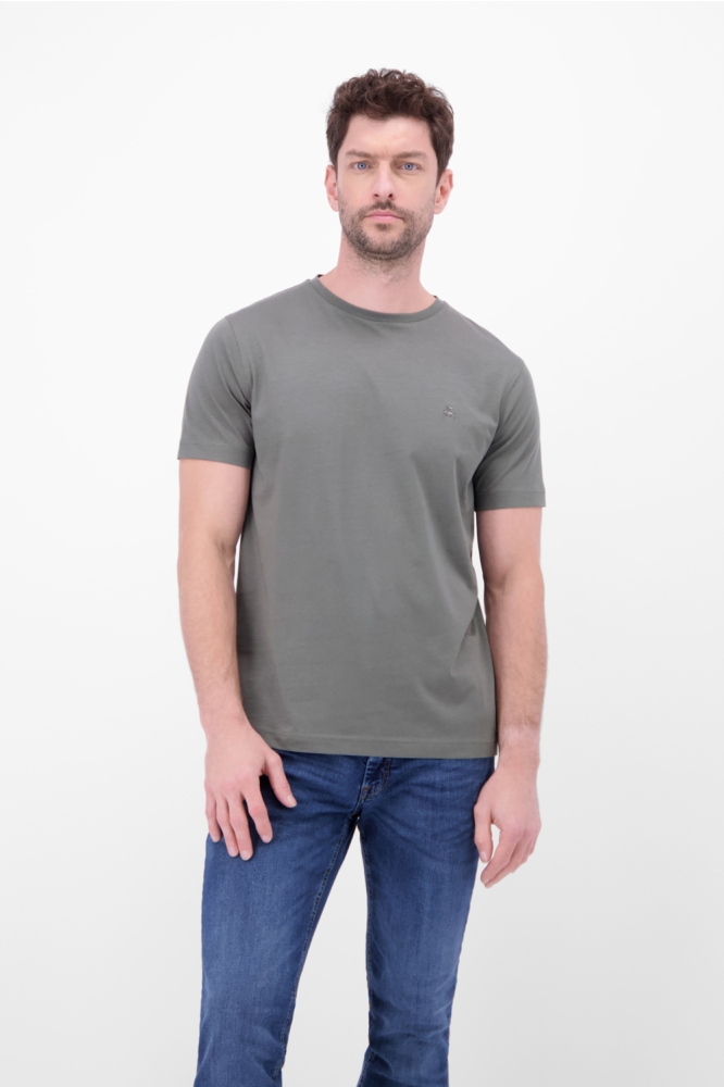 Lerros grijze heren t-shirt | Model vooraanzicht