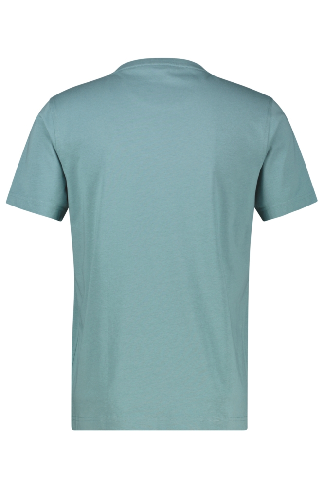 Lerros groene heren t-shirt | Achteraanzicht