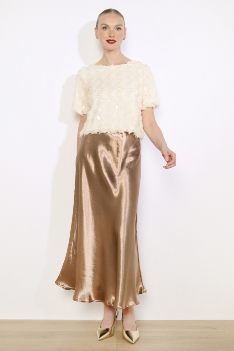 LolaLiza beige dames t-shirt | Model