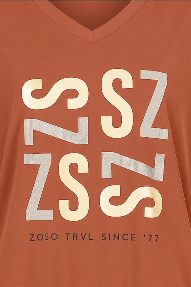 Zoso oranje dames t-shirt | Close up