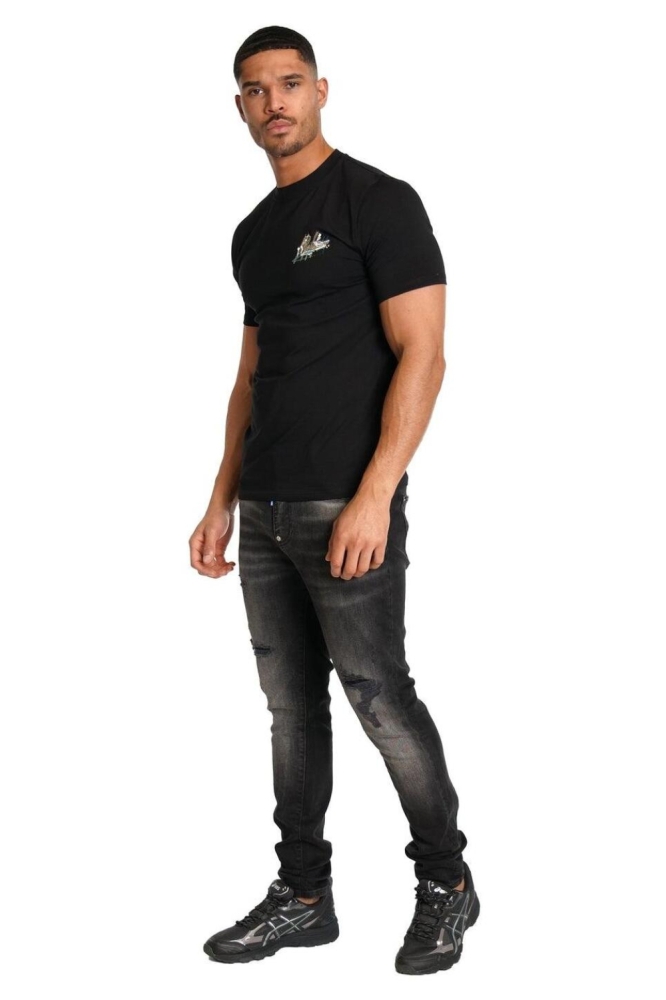 Malelions zwarte heren t-shirt | Model