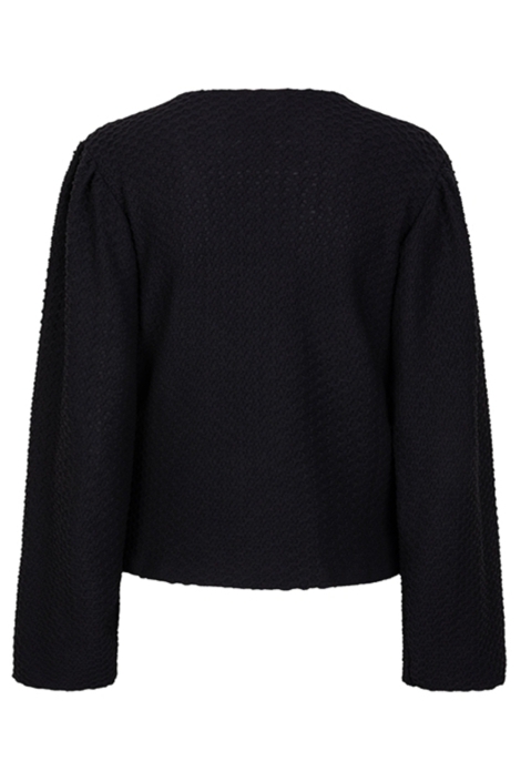 Lofty Manner zwarte dames blouse | Achteraanzicht