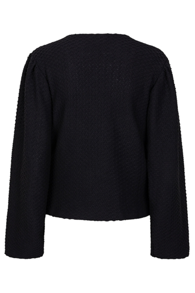 Lofty Manner zwarte dames blouse | Achteraanzicht