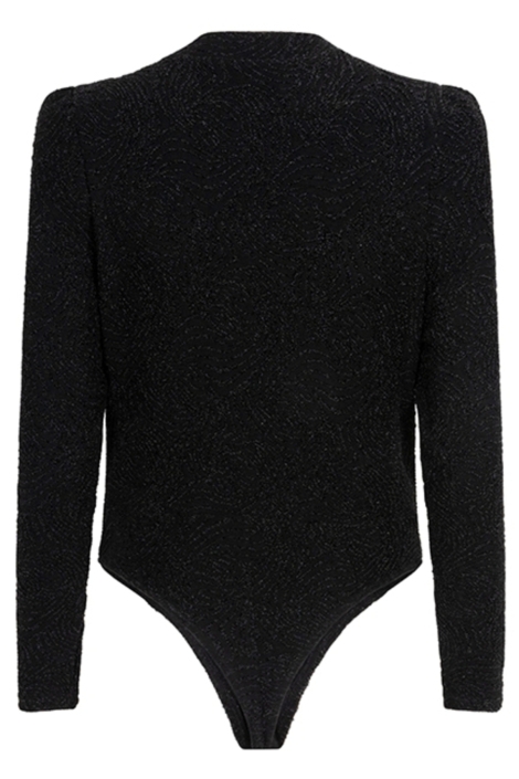 Lofty Manner zwarte dames blouse | Achteraanzicht