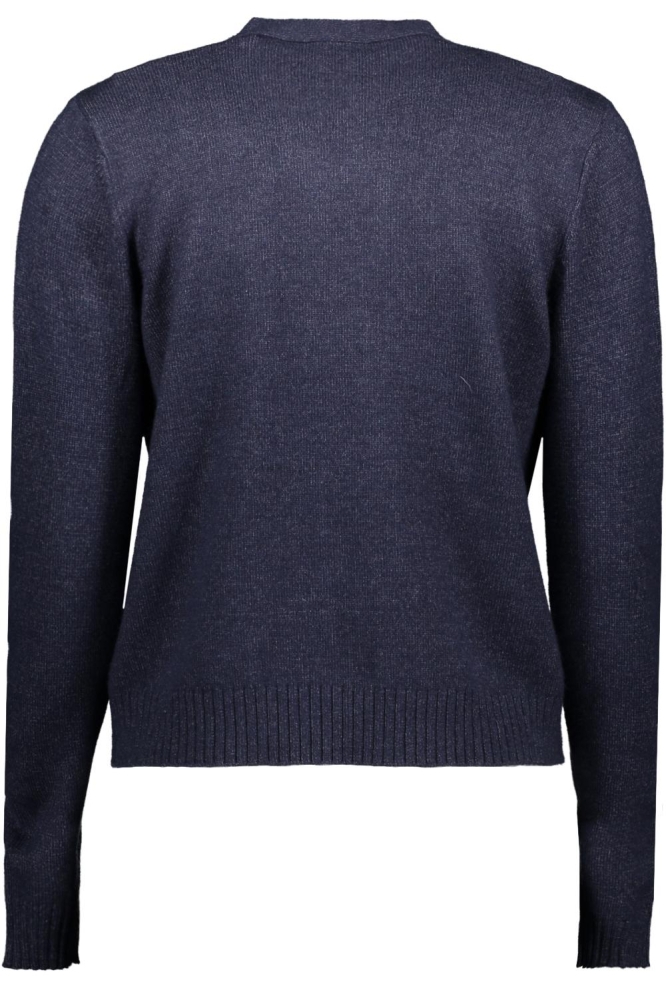 Vila blauwe dames vest | Achteraanzicht