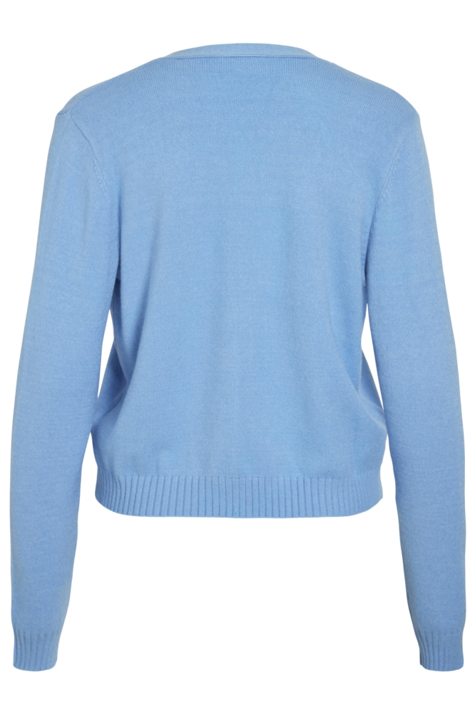 Vila blauwe dames vest | Achteraanzicht