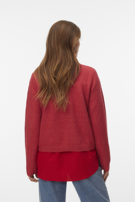 Vero Moda rode dames vest | Model achteraanzicht