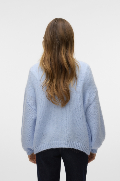 Vero Moda blauwe dames vest | Model achteraanzicht