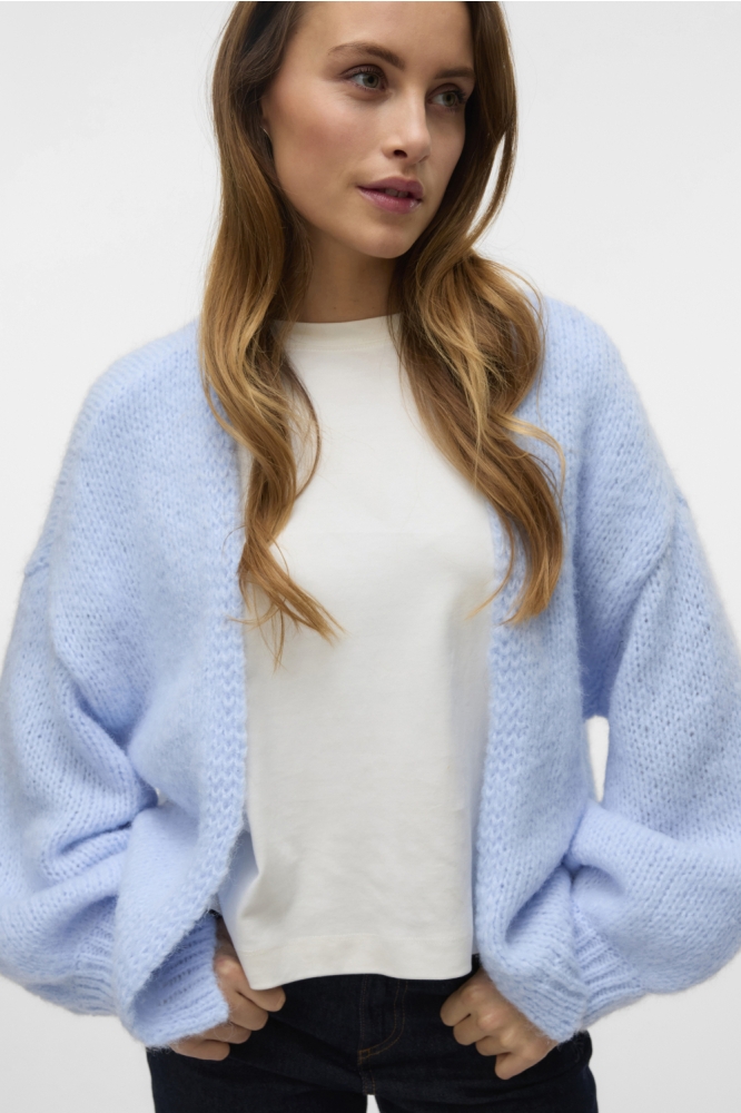 Vero Moda blauwe dames vest | Close up