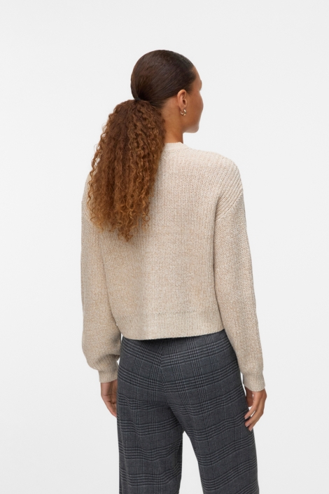 Vero Moda beige dames vest | Model achteraanzicht