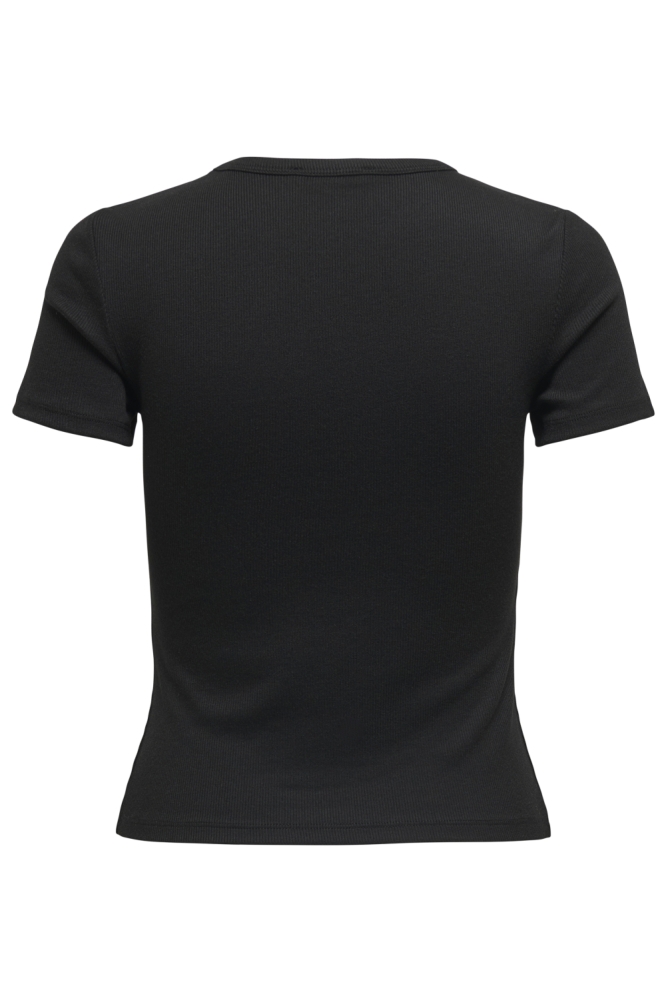 Only zwarte dames t-shirt | Achteraanzicht