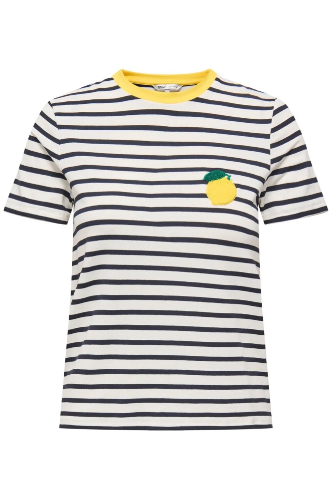 Only witte dames t-shirt | Vooraanzicht