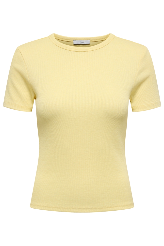 Only gele dames t-shirt | Vooraanzicht