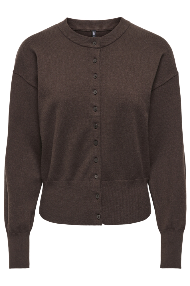 Only bruine dames vest | Vooraanzicht