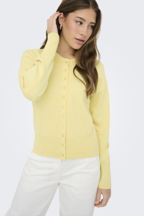 Only gele dames vest | Model vooraanzicht