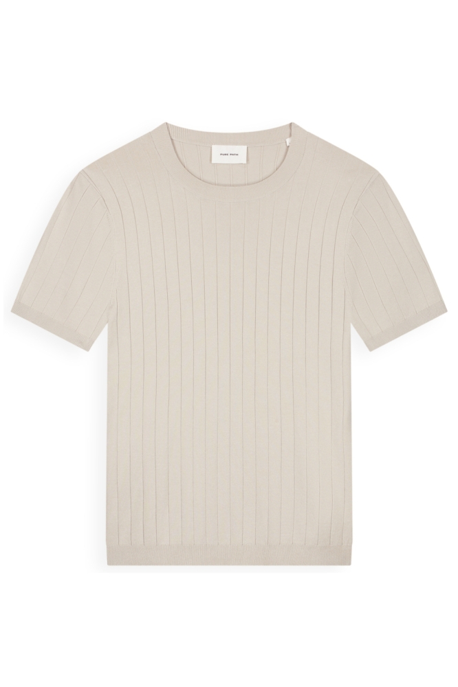 Pure Path zand heren trui | Vooraanzicht