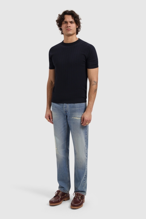 Pure Path blauwe heren trui | Model