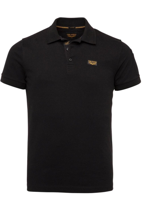 PME legend zwarte heren polo | Vooraanzicht