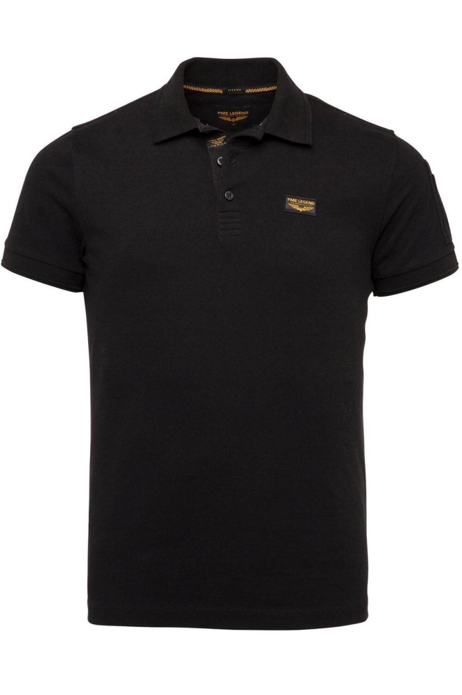 PME legend zwarte heren polo | Vooraanzicht