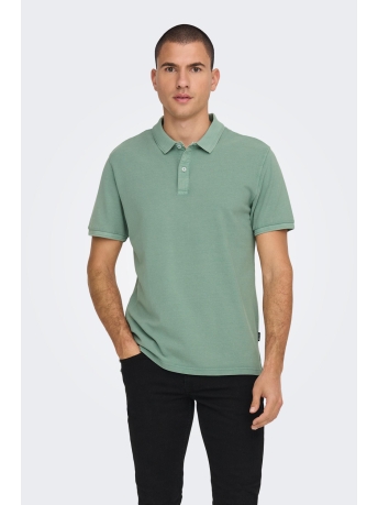 Only & Sons Polo ONSTRAVIS SLIM WASHED SS POLO NOOS 22021769 CHINOIS GREEN