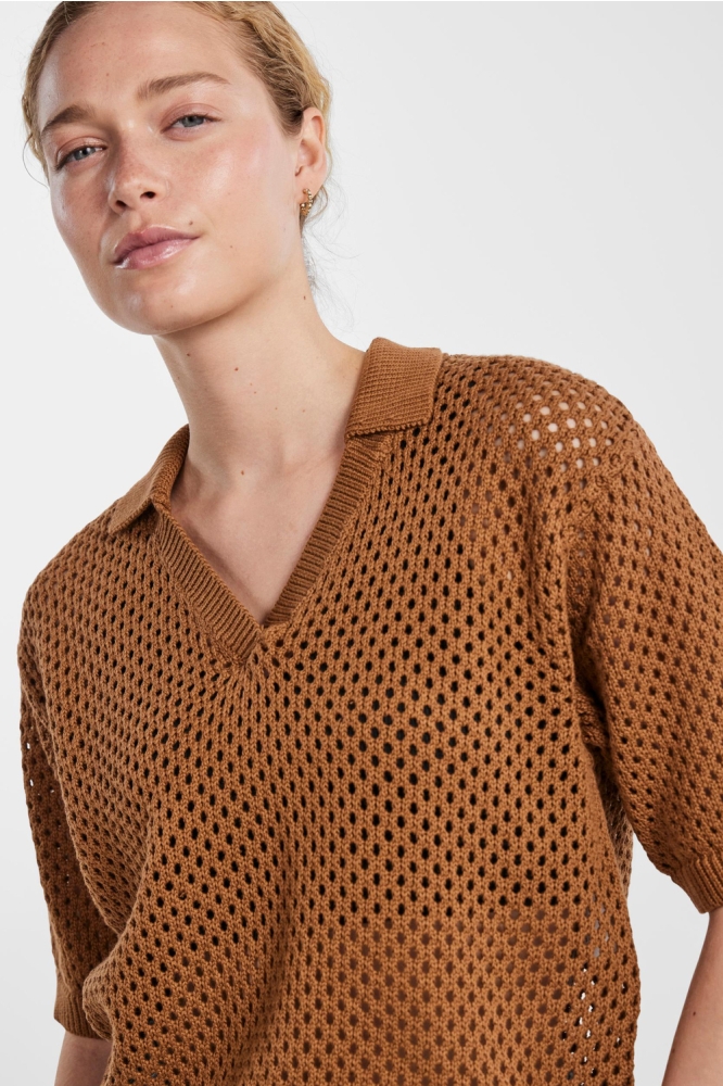 PCLAYA 2/4 POLO KNIT 17140427 TRUSH