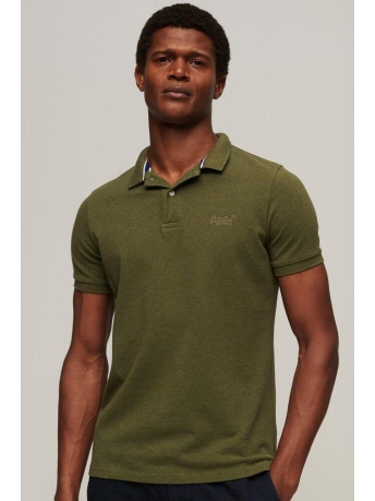 Superdry Polo CLASSIC PIQUE POLO M1110343A THRIFT OLIVE MARL